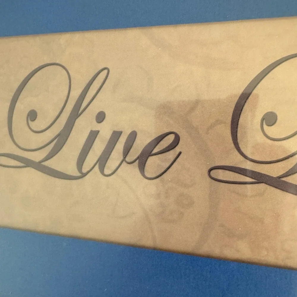 Live Laugh Love Framed Art Navy Blue Wood Frame Gallery Wall Home Decor